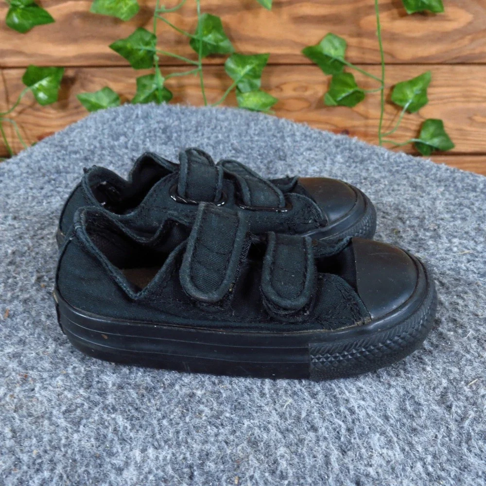 Converse CT 2 Strap Ox Infants Sneakers Size 5 Toddler Walking Shoes Black